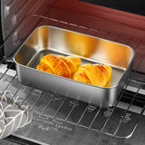 Juego de 3 Piezas de Recipientes para Almacenamiento de Alimentos de Acero Inoxidable con Tapas - Apto para Lavavajillas, Contenedores Cuadrados para Frutas y Verduras, Ideal para Organización en Nevera y Preparación de Comidas