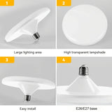 1 pieza de bombilla de montaje flush estilo UFO moderno - Base de tornillo E26/E27, alta luminosidad LED, fácil de instalar, perfecta para hogar, oficina, dormitorio, comedor, RV, sala de estar - Iluminación interior, iluminación interior | Estética mode