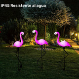 LCHPMY 1 pieza/2 piezas/4 piezas/3 piezas/2 juegos de luces LED solares con forma de flamenco, control táctil, batería recargable de níquel, decoración exterior de plástico con temática animal para jardín, césped, patio, estanque, patio trasero, Hallowee