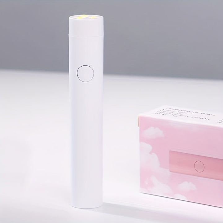 Lámpara de uñas compacta para uso portátil, con 3 cuentas, recargable por USB, adecuada para manicuras en casa - Material plástico, sin formaldehído, secador de uñas.