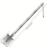 Pala plegable de acero de alta resistencia, herramienta de supervivencia multiusos diseñada para off-road, camping y senderismo, adecuada para todas las 11 fiestas.