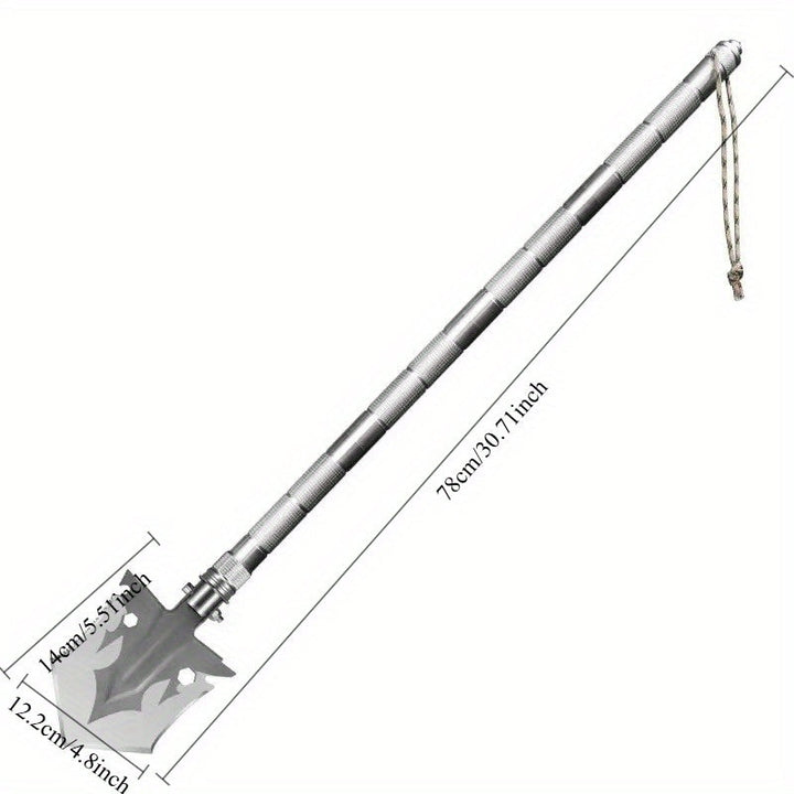 Pala plegable de acero de alta resistencia, herramienta de supervivencia multiusos diseñada para off-road, camping y senderismo, adecuada para todas las 11 fiestas.