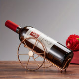 Soporte para botellas de vino de mesa de metal - Estantes decorativos de estilo vintage para accesorios de cocina y bar en el hogar con función de almacenamiento de una sola botella
