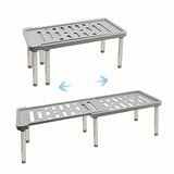 Estante extensible multifuncional de 1 pieza, accesorios de cocina, organizador de especias, tamaño grande, estante de almacenamiento para utensilios de cocina, separador de gabinete, organizador de ollas. Estante de almacenamiento extensible para debajo