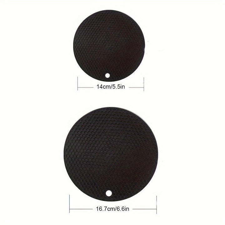 Tapete de Silicona, Trípode de Silicona, Juego de Agarraderas Resistentes al Calor, 2 Tamaños, Almohadilla Antideslizante Multifuncional, Adecuada para Hot Pot, Plato Caliente, Abridor de Botellas, Adecuada para Aislamiento Térmico de Cocina, Soporte par