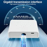 Conmutador de red, extensor de cable de red Ethernet, soporta hasta 1 Gbps, extiende cuatro puertos con un cable, plug-and-play, amplia compatibilidad, alta potencia, fuerte disipación de calor, rendimiento estable y eficiente, más seguro, pequeño y port