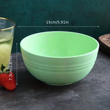 Paquete de 4 tazones de plástico para macarons, redondos, sin plomo, a prueba de caídas, con superficie antiadherente, ideales para avena, ensaladas, pasta, sopas y platos de arroz - Opciones de 1/4/6 piezas