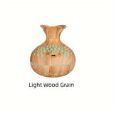 Lámpara de Aromaterapia y Humidificador de Elegante Grano de Madera - Alimentado por USB, Mejora la Calidad del Aire y el Confort, Perfecto para Cualquier Habitación