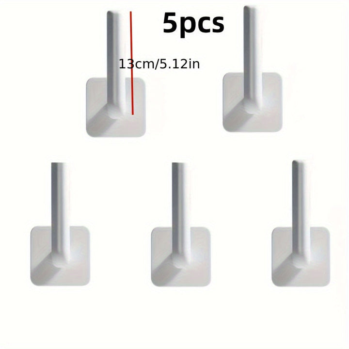 1/2/5 ganchos adhesivos de plástico - Sujeción fuerte, colgadores para pared sin clavos, diseño antideslizante, ideal para colgar bolsas, llaves y accesorios, colgador de accesorios | Colgador de pared moderno | Diseño de sujeción segura, ganchos utilita