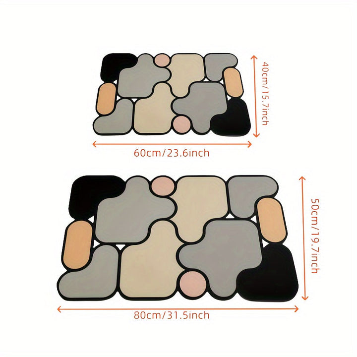 1pc alfombra de baño creativa de diatomeas para sexo opuesto, tapete decorativo navideño antideslizante, alfombra de ducha suave y absorbente de secado rápido, fácil de limpiar, adhesión fuerte y antideslizante