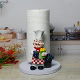 Soporte De Papel De Cocina Con Estatua De Chef Alegre, Decoración De Cocina, Material De Resina, No Se Requiere Electricidad