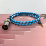 Adaptador de Cable Desequilibrado de 3.5mm a XLR, 3 pies, Conector Macho de Mini Jack Estéreo de 1/8" a XLR, Bañado en Oro, 22AWG, Redondo, Conector Macho-a-Macho para Teléfonos Móviles, Portátiles, Altavoces, Mezcladores