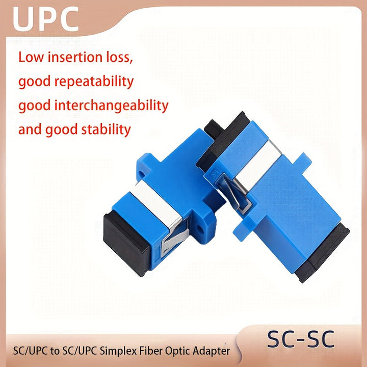 Adaptador de Acoplador de Fibra Óptica SC-SC de 1 pieza con Brida, Conector de Extensión Compatible con Cable de Parche de Modo Simple y Multimodo, Sin Carga, No Requiere Batería