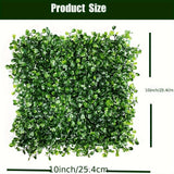 Pared de Hierba Artificial, 25cm x 25cm (10 o 20 piezas de Paneles de Pared Verde Artificial, Protección UV Paneles de Buxo Verde, Decoración de Pared de Plantas para Interiores y Exteriores y Cubierta de Valla para Privacidad