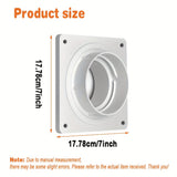 Tuerca de tubo recto de plástico de 4 pulgadas con placa montada en la pared y anillo de sellado, 4 pulgadas de tuerca, 4 pulgadas de manguera de doble capa de aluminio de 2,5 metros - Material PVC, no requiere batería, aislamiento de manguera | Aparienc