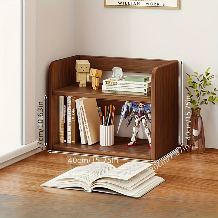 1pc Estante de almacenamiento de escritorio, estante de almacenamiento de escritorio para el hogar, estante de almacenamiento de libros pequeño y simple de múltiples capas para estudiantes