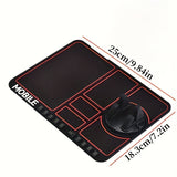 Soporte para Teléfono de Tablero del Coche con Placa de Matrícula Temporal y Aromaterapia, Base Antivibración Universal, Alfombrilla Antideslizante Compatible con 4 en 1