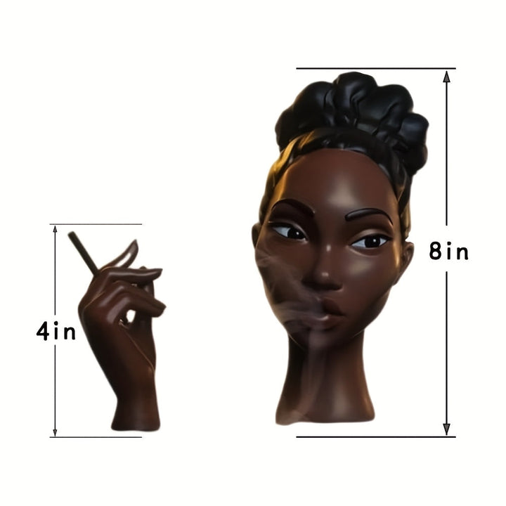 1pc Escultura de Resina de Dama Elegante - Diseño de Detalle de Humo, Decoración Versátil para Interior y Exterior, No Necesita Electricidad, Ideal para Hogar y Oficina, Sin Fragancia, Perfecta para Navidad, Pascua, Acción de Gracias