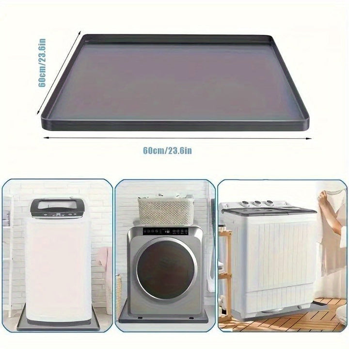 Bandera de Goteo para Lavadora de Silicona 1pc, Protector de Suelo Antideslizante Impermeable y Antivibración para Lavadoras y Secadoras, Diseño Sin Agujeros Fácil de Limpiar, Apto para la Mayoría de Electrodomésticos