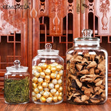 1pc KEMORELA Tarro de almacenamiento de vidrio con tapa de apertura - Multiusos, seguro para congelador, seguro para lavavajillas, contenedor redondo para granos de café, pasta, dulces, comida para perros, bocadillos - No se necesita electricidad
