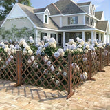 Cerca de Madera Expandable de 200cm, Resistente al Clima, con Diseño de Látice para Plantas Climbadoras, Protección de Jardín y Perros, Cerca Decorative, Enclosura Protective para Perros, Acabado Natural de Madera