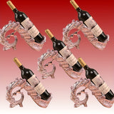 Elegante soporte de vino de pavos reales - Resina duradera, apilable, lujo ligero para decoración del hogar en el salón, comedor y armario de vino, exhibición de vino | Soporte de vino artístico | Soporte de vino duradero