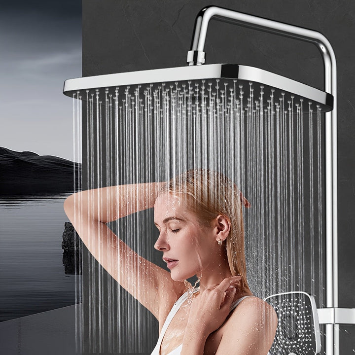 1 Juego de Ducha de Lujo Multifuncional, Cabeza de Ducha de Grifo de Cobre, Juego de Baño de Hogar, Equipado con Cabeza de Ducha de 11,81 Pulgadas de Ancho, Regalo de Halloween/Navidad, Accesorios de Baño de Hogar