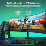 Adaptador WiFi USB Dual-Band de 600Mbps, Receptor sin varillas Externo para PC/Portátil/Escritorio en 2.4/5Ghz