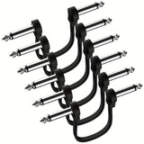 Paquete de 6 Cables para Pedales de Guitarra SONICAKE de 15cm (6 Pulgadas) - Conectores en Forma de L 24AWG, Aislamiento TPE Anti-Ruido, Connectores TS 1/4" para Tableros de Efectos y Amplificadores, Accesorios para Pedales de Guitarra, Transmisión de Se