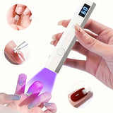 CIICII Mini Lámpara de Curado de Esmalte de Uñas Gel con Pantalla Digital Portátil, Inalámbrica, Rápida y Compacta, Fácil de Usar en Salones de Uñas para el Hogar, Fácil de Viajar, Regalos de Alta Calidad