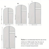 1 Pieza, Funda Para Polvo De Traje, Bolsas De Almacenamiento De Ropa Colgante Para Camisa, Traje, Vestido, Abrigo, Bolsas De Ropa A Prueba De Polvo Portátiles, Organizador De Almacenamiento Doméstico Para Dormitorio, Armario, Guardarropa, Hogar