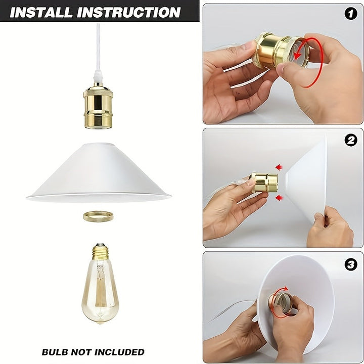 Lámpara de techo moderna mini con enchufe americano, cubierta de metal blanco, montaje semi-inclinado, ajustable, acabado con aceite para iluminación de cocina, comedor, sala de estar y dormitorio (bombilla no incluida)