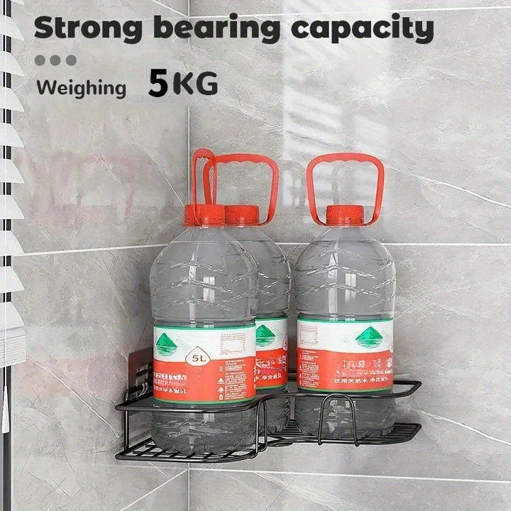 Estantería para Baño sin Taladro - Organizador de Esquina Resistente al Óxido, Ahorrador de Espacio para Ducha o Cocina/Lavandería - Fácil Instalación, Diseño Minimalista y Construcción Robusta, Ideal para Espacios Pequeños