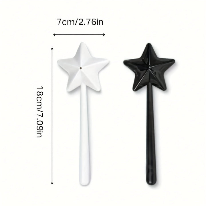 2pcs Varitas Mágicas Salero y Pimentero - Recargables, Dispensador de Especias con Agujeros para Vertido Fácil - Perfecto para Decoración de Cocina y Comedor (Negro+Blanco)
