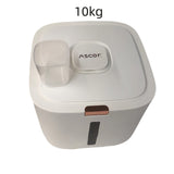 Juego de 2 Recipientes Sellados para Almacenar Arroz, Material de Polipropileno, Lavable a Mano, Resistente a Insectos y Humedad, Tapa Abatible, Bote Rectangular Reutilizable para Uso Doméstico