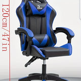 Butaca de Juego Ergonómica Estilo Carreras - Silla de Escritorio Ajustable en Altura con Reposacabezas y Soporte Lumbar, Tela de Poliéster Duradera, Fácil Montaje para Oficina en Casa o Dormitorio, Diseño Deportivo, Asiento Cómodo