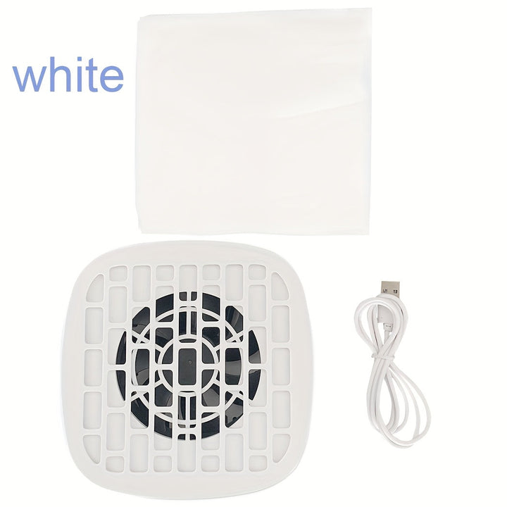 Mini recolector de polvo de uñas portátil USB y ventilador de vacío - Herramienta de manicura compacta y portátil con cabezas intercambiables, 3 velocidades, 4 modos, apagado automático y tiempo de funcionamiento de 24 horas para manicuras de alta calida