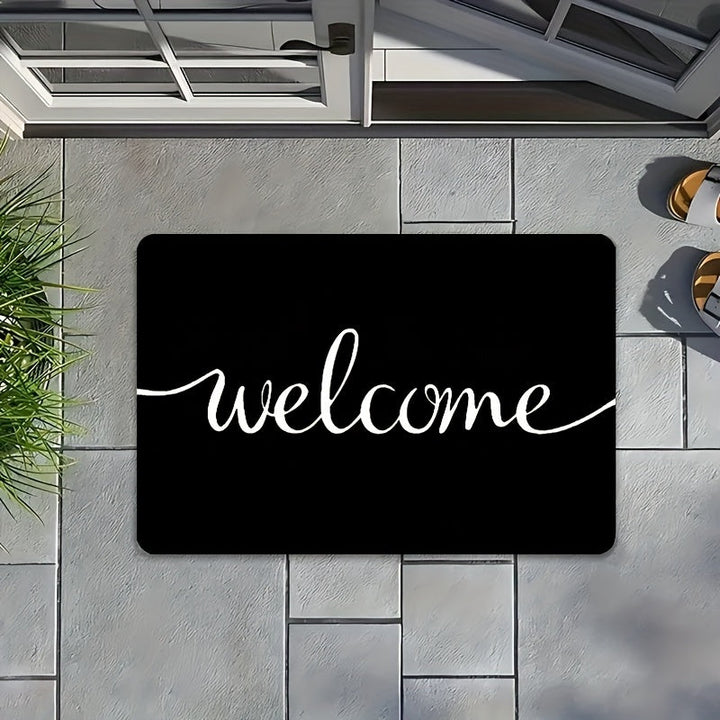 1 pieza de alfombrilla de bienvenida - Antideslizante, resistente al desgaste, fácil de limpiar, alfombrilla rectangular para interiores y exteriores, entrada, patio, áreas de alta circulación, lavable en máquina, alfombrilla de bienvenida para interiore