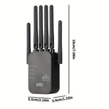 Amplificador de señal WiFi OEKE- con 6 antenas | Extensor de red de larga distancia | Soporta puerto Ethernet | Adaptador de red doméstica de superancha