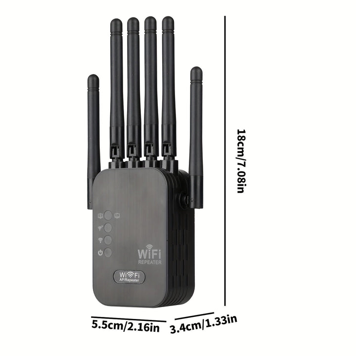 Amplificador de señal WiFi OEKE- con 6 antenas | Extensor de red de larga distancia | Soporta puerto Ethernet | Adaptador de red doméstica de superancha