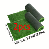 1 Rollo/2 Roldos de Césped Artificial para Bodas, Fiestas, Balcones, Patios, Camping - Plástico Duradero, No Necesita Riego ni Recorte, 6.60 pies/3.32 pies, Aspecto Natural y Mantenimiento Fácil, Decoraciones de Césped al Aire Libre, Verde de Fiesta, Cés