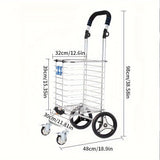 XIARI Carrito Plegable Multiusos - Hierro Duradero, Ruedas de Polipropileno para Cocina y Comedor, XIARI