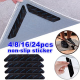 4/8/16/24pcs Pegatinas Antideslizantes Reutilizables para Alfombras - Agarraderas Lavables para Suelos Seguros, Forma Trapezoidal, Diseño Ajustable, Evita que las Alfombras se Muevan y Rueden, Ideal para el Hogar, Oficina, Porche y Más, Estabilizador de