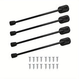4 piezas Patas de mesa plegables portátiles para banca mesa de computadora lateral 26cm Negro