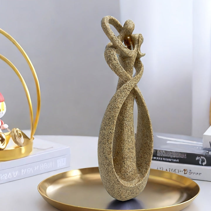 1pc Escultura Abstracta de Pareja Besándose, Estatua de Arte de Resina para Decoración del Hogar y la Oficina, Decoración Moderna para Escritorio y Estante Interior/Exterior, Regalo para el Día de San Valentín, No Se Necesita Electricidad