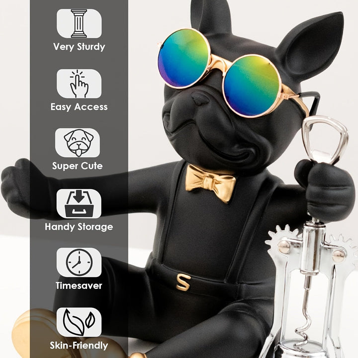 1 pieza, Decoración Moderna de Estante para Vino Tinto Francés, Decoración de Gabinete de Vino de Lujo Ligero para Sala de Estar Creativa, Pieza, Perfecta para Acción de Gracias