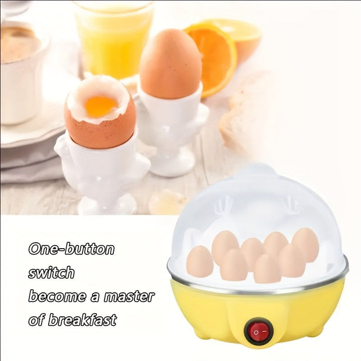 Vaporera Americana con Apagado Automático, Cocina de Huevos Multifuncional para el Hogar, Hacedor de Huevos Escalfados y Revueltos Pequeño, Máquina de Desayuno, 1pc Fácil de Usar con Función de Cierre Automático - Acero Inoxidable y PP Grado Alimenticio,