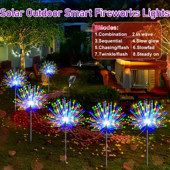 6 piezas/4 piezas - 360/240 luces solares LED para jardín, con 8 modos de iluminación, luces de cuerda para exteriores, luces decorativas solares DIY, adecuadas para centros comerciales, calles, patios, caminos, césped, fiestas y decoraciones de bodas (m