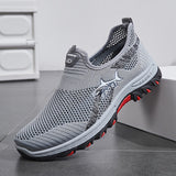 Zapatos para hombre, zapatillas casuales estilo slip-on, lona de malla transpirable al estilo antiguo pekinés, disponibles en tallas extendidas