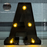 1pc Luz LED de Alfabeto de 16cm - Letra PVC Moderna con Brillo Blanco Cálido, Iluminación Ascendente para Bodas, Cumpleaños, Fiestas Navideñas, Decoración Interior/Exterior (Pilas No Incluidas), Luces de Batería para Habitaciones, Diseño Elegante, Contro